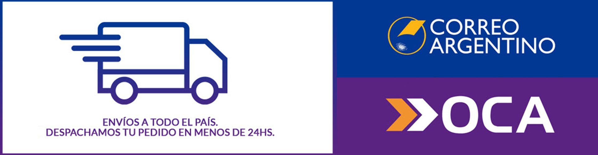 Envios a todo el pais por correo argentino